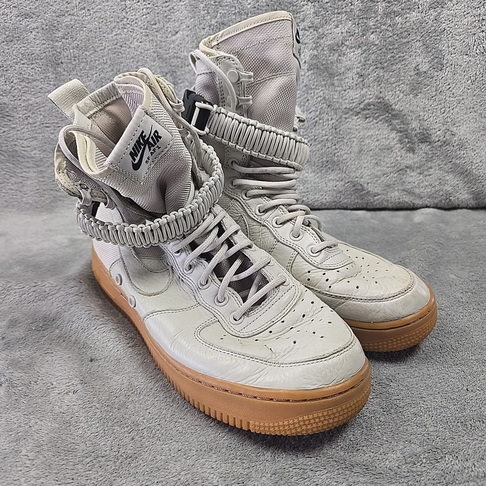 Nike SF Air Force 1 High Womens Size 10 Sneakers Shoes Light Bone Gum Sole
